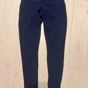 Heathyoga Navy Blue High Waisted Athletic Leggings Women’s Medium Yoga Pants